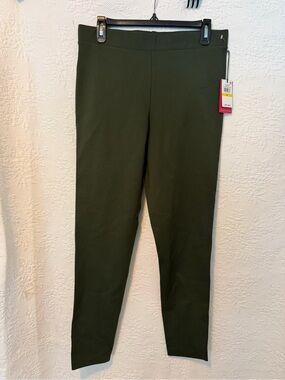 NWT Vince Camuto Olive Green Ponte Knit Pants Sz M